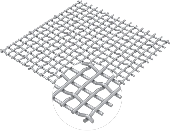 A piece of 5-heddle weave mesh placed on a flat surface