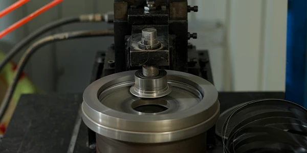 A machine used for edging woven mesh