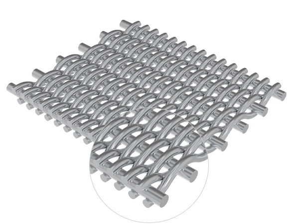 A piece of dutch weave black woven wire mesh