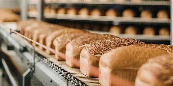Many breads placed on the machine