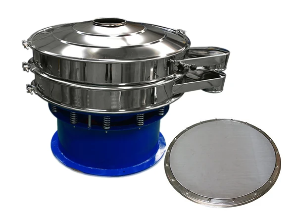 A rotary vibrating screen and a rotary vibrating screen mesh