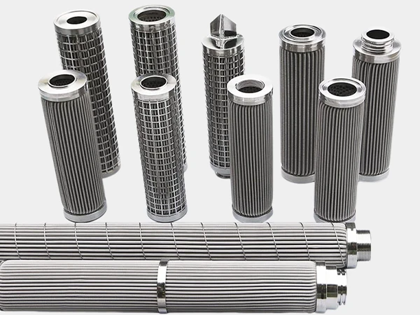 Several different types of filter elements