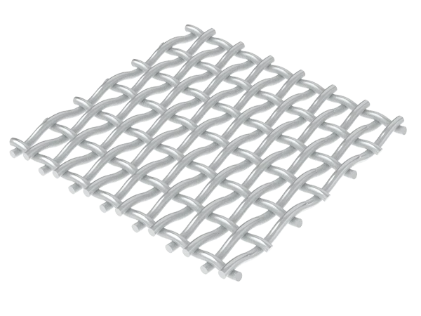 A piece of oblong weave mesh