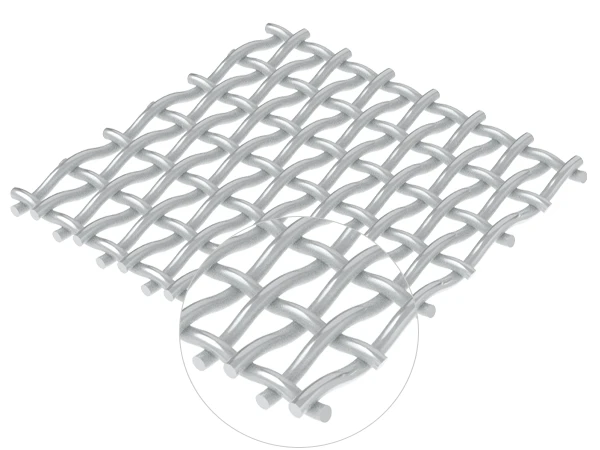 A piece of oblong weave mesh placed on a flat surface