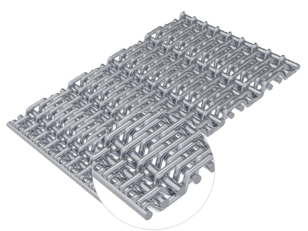 A piece of twill dutch weave mesh placed on a flat surface