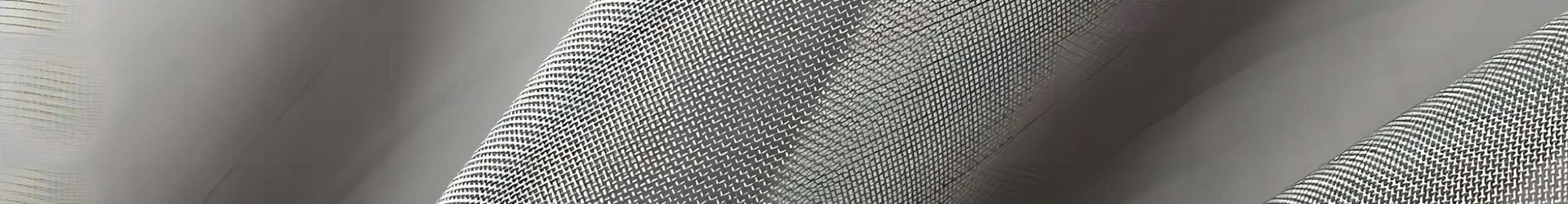 A piece of plicated stainless steel woven mesh